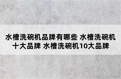 水槽洗碗机品牌有哪些 水槽洗碗机十大品牌 水槽洗碗机10大品牌